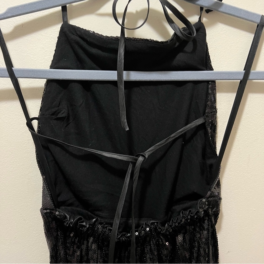 Urban Outfitters UO Elwood Sequin Backless Halter Jumpsuit black XS NWT - Picture 11 of 16